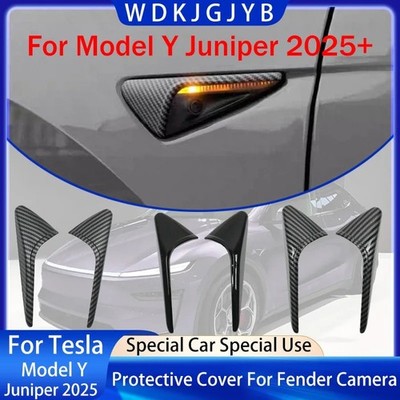 Tesla Model Y Juniper 2025 Side Camera Cover ABS Carbon Pattern