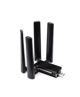 Waveshare 5G DONGLE Module Quad Antennas USB3.1 Port Aluminum Alloy Heatsink M.2