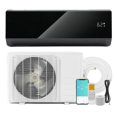 Home 9000 BTU Ductless Mini Split Heat Cooling Air Conditioner 19SEER Black 115V