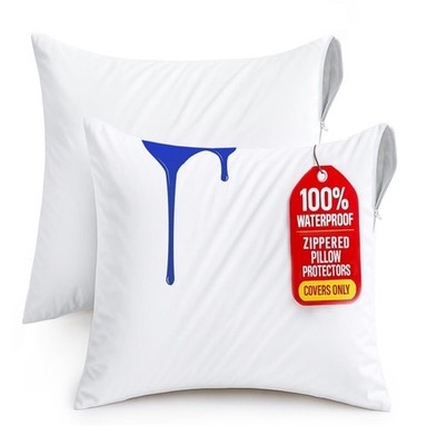 Utopia Bedding 2 Pack Waterproof Throw Pillow Protectors with Zipper 26 x 26...