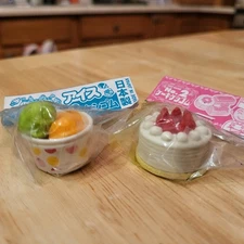 Lot of 2 Iwako / Itasho / Made In Japan Mini Erasers New In Package NIP