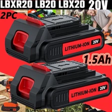 2PCS 1.5Ah For Black and Decker 20V MAX Lithium-ion Battery LBXR20 LB20 LBX20