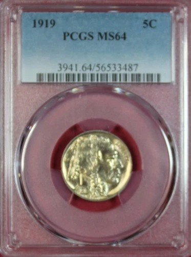 1919-P BUFFALO NICKEL PCGS MS64