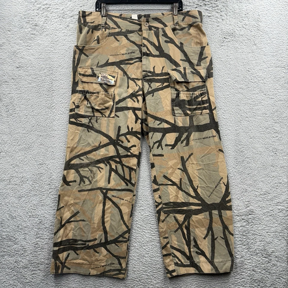 Vintage Sticks N' Limbs Camouflage Prederator Pants Hunting Size 38x30 - Image 2 of 4