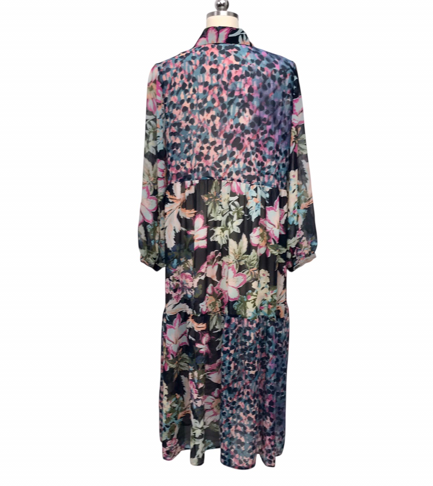 Soft Surroundings Patchwork Maxi Dress Sheer Long… - image 5