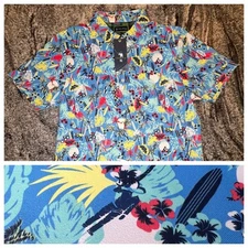William Murray Golf Polo Shirt Men’s M Medium Surfs Up Floral Blue DISCONTINUED