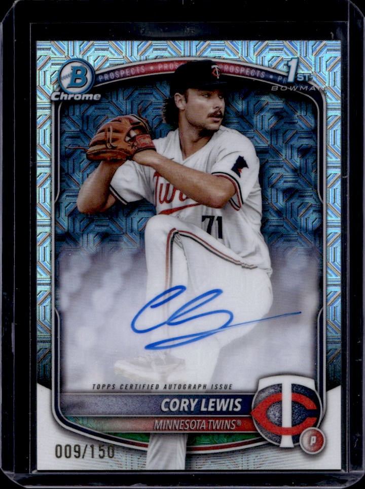 2025 Bowman Cory Lewis Chrome Auto HTA Choice Refractor 1st #9/150