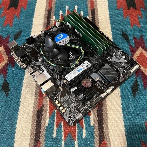 GIGABYTE B360M DS3H mATX Motherboard Combo! i5-8400 •16GB RAM •256GB SSD NO I/O