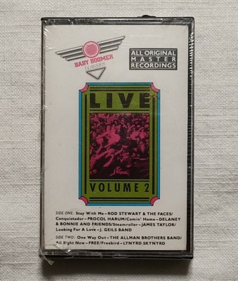 Baby Boomer Classics LIVE Volume 2 Classic Rock Cassette Tape Brand New 