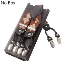 35Mm Men Adjustable Clip on Y Back Split Leather Suspender Wide Elastic Pant Ban