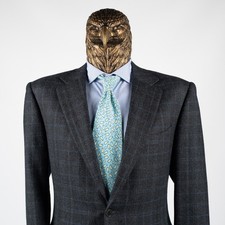 Great 2350 Canali Pure Wool CHECK Sport Coat Gray/Blue 44US/54IT