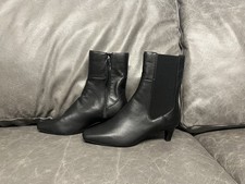 Next Women’s Black Leather Forever Comfort Chelsea Ankle Boots UK 5 EUR 38