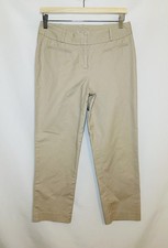 NIC+ZOE Khaki Ankle Crop Straight Leg Trouser...