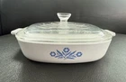 VNTG MCM P-7-B 7” Corning Ware Casserole Flame Logo W/Pyrex Lid B-4 Rare Piece