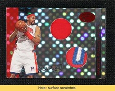 2006 Bowman Elevation Power Brokers Red 2/3 Rasheed Wallace Dual Patch READ 2b6