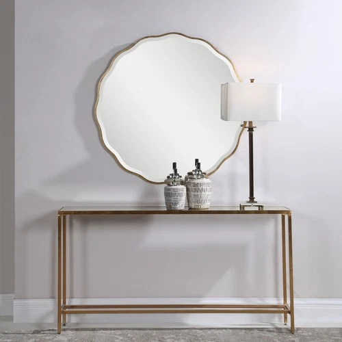 Uttermost 09611 Aneta 42" Diameter Circular Framed Bathroom - Gold - Picture 6 of 8
