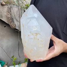 6.7lb Natural Clear white quartz crystal Point specimen mineral  healing