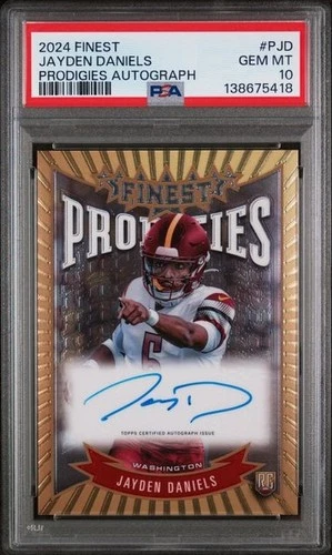 2024 TOPPS FINEST PRODIGIES AUTOGRAPHS #PJD JAYDEN DANIELS PSA 10