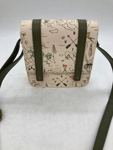 Disney Loungefly Peter Pan Lost Boys Crossbody bag With Map Print & Green Straps