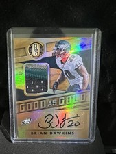 2018 Gold Standard Brian Dawkins Good As Gold Patch Auto Three Color /10