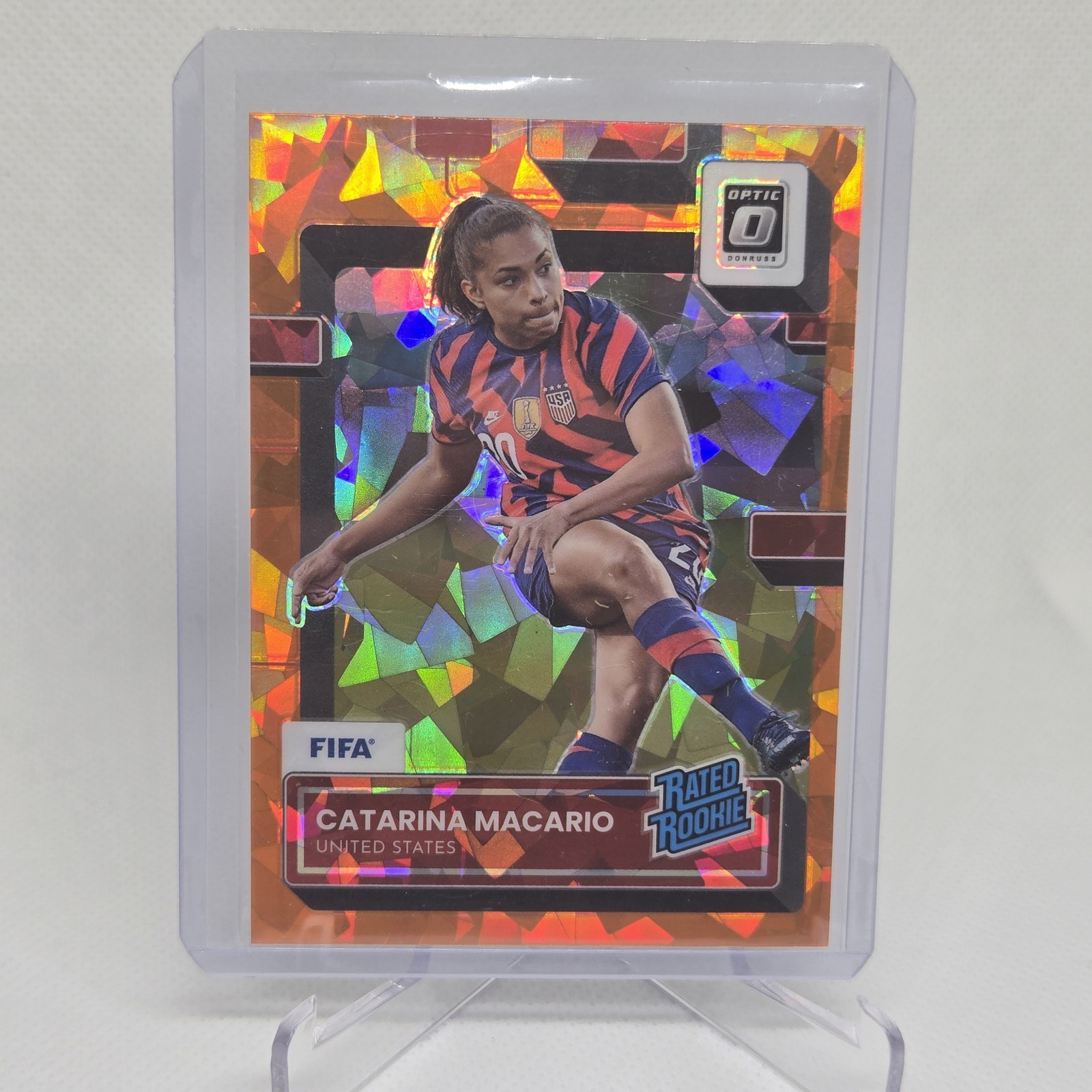 2022-23 Donruss #191 Catarina Macario Optic Orange Ice