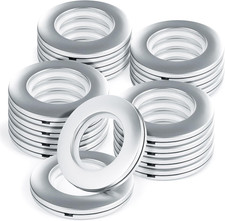 16PCS Curtain Grommets - Round Plastic Eyelet Rings, Inner Diameter 1-9/16 inch,