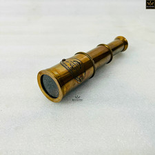 Victorian Marine Brass Spyglass with Wooden Box Nautical Telescope Gift Idea