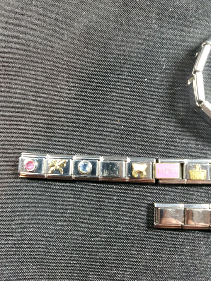 Zoppini Longaberger Pulsera Expresiones Encantadoras Acero Inoxidable Lote Harley Charm Foto 2 de 4