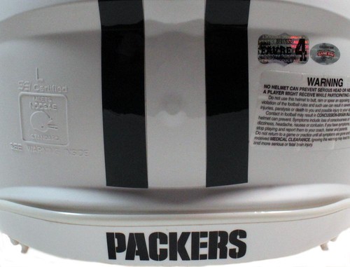 BRETT FAVRE Autographed Packers White Matte Authentic Helmet FAVRE HOLO & GDL - Picture 5 of 6