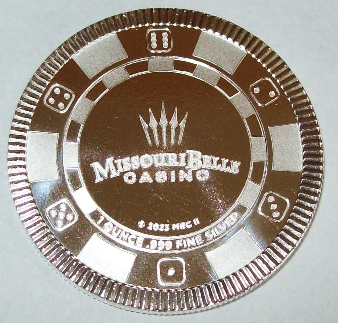 2023 Rare Ozark Missouri Belle Casino 1 troy oz .999 Fine Silver Round