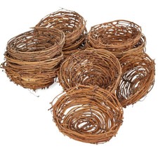 Bulk Package of 12 Natural Twig Artificial 5" Bird Nests