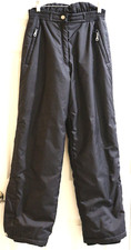 Ossi Skiwear Black Polyester Nylon Snow Pants Women's Sz 10 Vintage Ski Wear