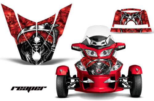 Roadster Hood Graphics Kit Decal Wrap For Can-Am BRP RT-S Spyder REAPER RED - Picture 1 of 1