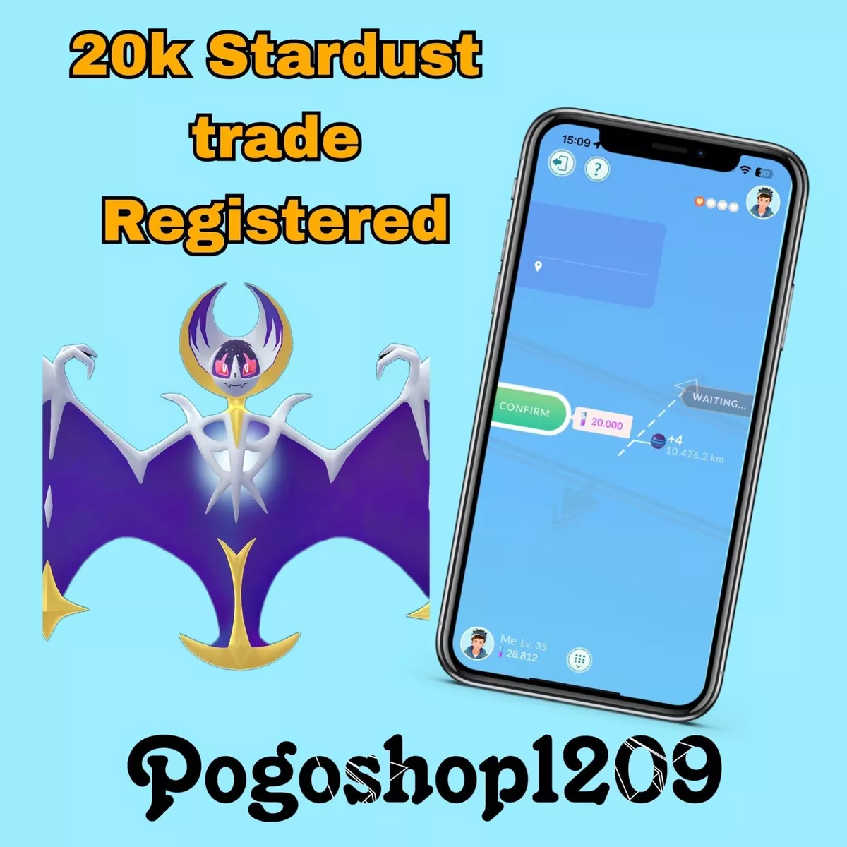 Pokémon Go Lunala - Trade 20k stardust