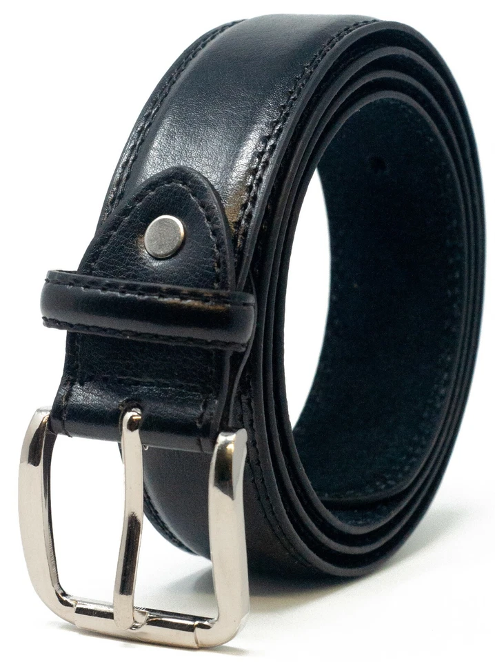 MENS BOYS OSSI BLACK BONDED LEATHER BELT STYLE 5026 SIZE 20" - 60" 4XS - 5XL