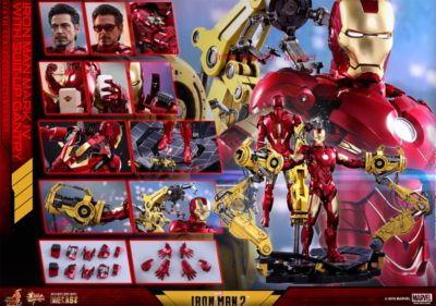 HT Mms462d22 1/6 Iron Man 2 Mk4&Platform Deluxe Ver. Action Figure