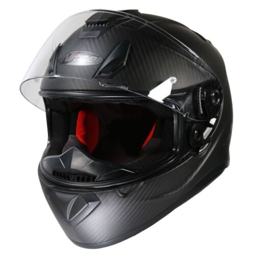 Nitro N3100 Carbon Uno Motorcycle Helmet Satin Carbon Gun - Picture 2 of 8