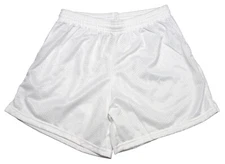 White Mini Mesh Shorts by Don Alleson - XL