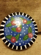 Lynn Morris Trinket Dish With Lid - Handpainted