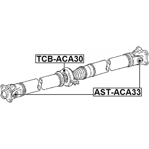 Propshaft centre bearing FEBEST TCB-ACA30 for Toyota Auris RAV4 Lexus NX 300 200 - Picture 2 of 7