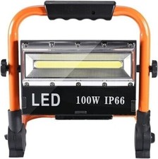 Faro faretto LED 100W batteria ricaricabile portatile torcia da lavoro IP66 COB
