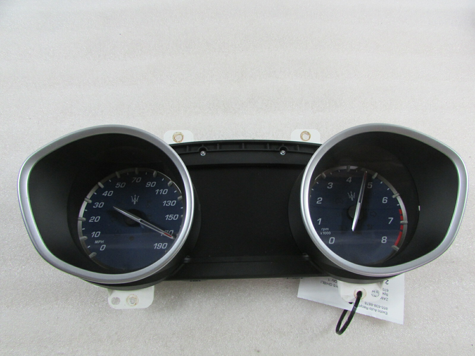 Maserati Ghibli, Speedometer Head Cluster, Used, P/N 670031671