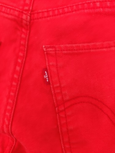 Levi's 510 Skinny Red Jeans Size 16 Reg 28 X 28 Boys Girls Straight Mid-Rise - Picture 4 of 12
