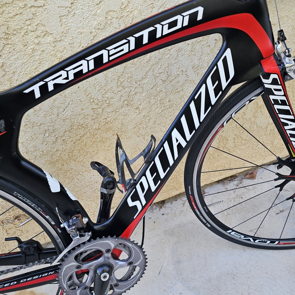 56cm Specialized Transition Pro Carbon Fiber Bike Rovai Fusee E6 Rims ...