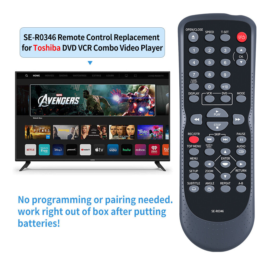 New Remote Control SE-R0346 For Toshiba DVD VCR Combo Player