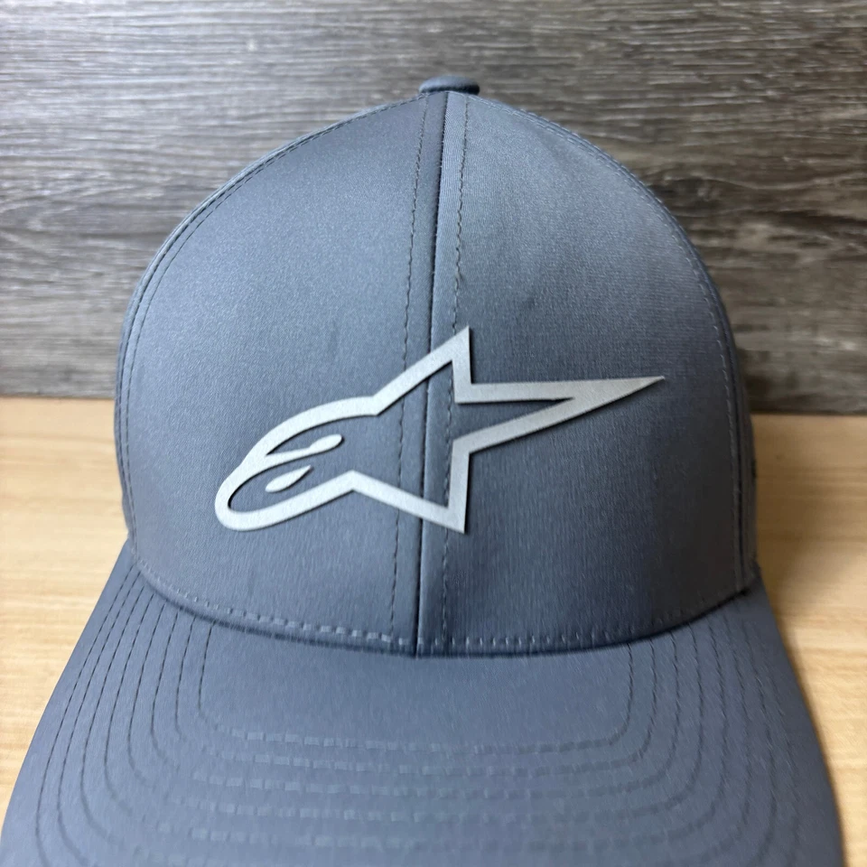 Gorra Alpinestars ajustada L/XL gris gorra de béisbol rendimiento automovilístico Foto 3 de 4
