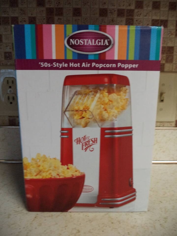 Nostalgia Electrics 50's Style Hot Air   Popcorn Popper Maker - New Oen Box