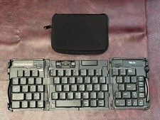 Palm Portable Black Keyboard With Carry Case Model 3C10439 Built In Stand Tested