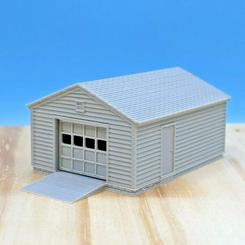 Z-Scale - Single Car Garage - 1:220 Scale Building 