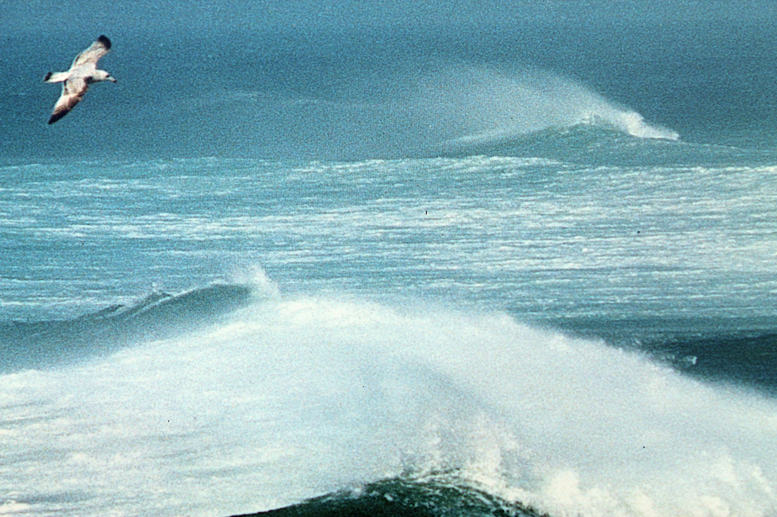Poster tempête La Torche photo Bretagne déco vagues océan 67cm